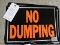 Vintage Metal 'NO DUMPING' Sign - Total of 5 -- 7