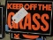 Vintage Metal 'KEEP OFF THE GRASS' Sign - Total of 2 -- 7