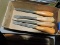 4 Vintage Large Flat Head Screwdrivers / NEW Old Stock Inv.