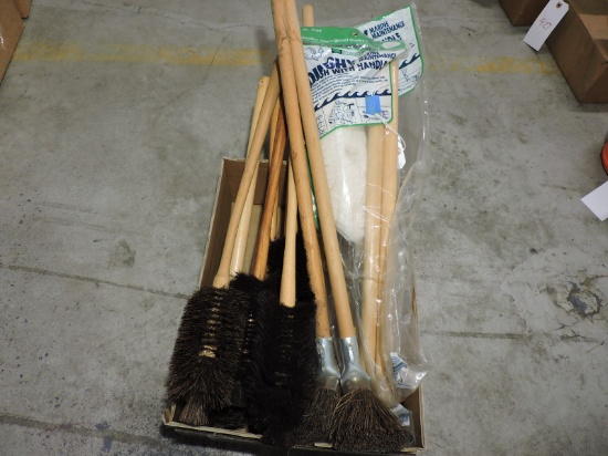 Assorted Long-Handle Brushes -- Total of 9 -- NEW Old Inventory