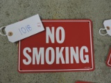 Vintage Metal 'NO SMOKING' Sign - Total of 1 -- 7