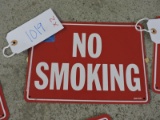 Vintage Metal 'NO SMOKING' Sign - Total of 2 -- 7