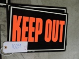 Vintage Metal 'KEEP OUT' Sign - Total of 2 -- 7