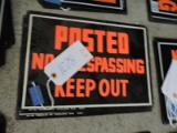 Vintage Metal 'POSTED NO TRESPASSING' Sign - Total of 2 -- 7