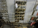 Metal Alphabet & Number Signs with Display Rack - LARGE