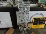Alphabet / Number Stickers and Display Rack - See Photos