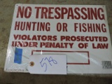 NO TRESPASSING Signs - Metal / Vintage / Lot of 10 - NEW