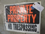 PRIVATE PROPERTY…. Signs - Plastic / NEW / Total of 5 / 19