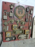 Vintage EAGLE Brand Pad Lock Display - See Photos - Original