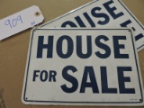 Vintage Metal 'HOUSE FOR SALE' Sign - Total of 2 - 7