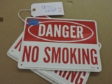Vintage Metal 'DANGER - NO SMOKING' Sign - Total of 5 -- 7