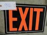 Vintage Metal 'EXIT' Sign - Total of 2 -- 7