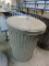 Galvanized Trash Can and Lid