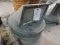 Galvanized Trash Can Lid with PUSH Recepticle / Total of 4