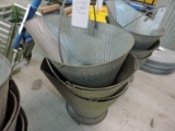Lot of 3 Galvanized Ash Buckets - NEW Vintage Inventory