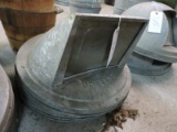 Galvanized Trash Can Lid with PUSH Recepticle / Total of 4