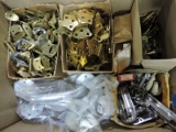 Assorted Brass Hinges, Chain Locks, Etc… -- See Photos