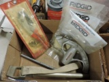 Assorted RIDGID: Replacement Straps, Bender, Chain Wrench