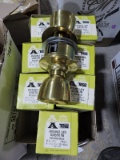 7 ALPHA A-LOCK Polished Brass Entrance Locks - #830STR PB