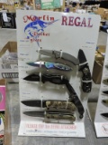 REGAL MARTIN Pocket Knife Display with 7 Knives Included