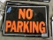 'No Parking' Metal Sign / 14