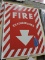 Right-Angle 'Fire Extinguisher' Metal Sign / 9