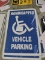 'Handicapped Parking' Metal Sign / 18