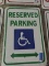 Two 'Reserved Parking (Handicap)' Metal Sign / 18