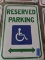 Two 'Reserved Parking (Handicap)' Metal Sign / 18