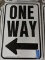 Two 'One Way (left)' Metal Sign / 18