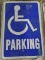 Two 'Handicap Parking' Metal Sign / 18