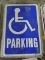 3 - 'Handicap Parking' Metal Sign / 18