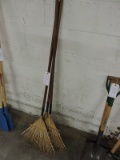 Wooden Leaf Rakes (total of 3) - NEW Old Stock