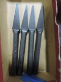 Lot of Punches, Chisels & Masonry Tools (4 total) - NEW Vintage
