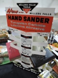 Miller's Falls Sander Display & 2 Sanders - NEW Vintage