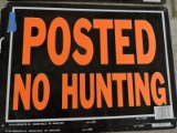 'Posted: No Hunting' Metal Sign / 14