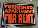 'Furnished Apartment' Metal Sign / 14
