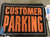 Customer Parking' Metal Sign / 14