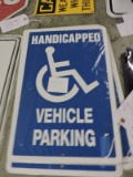 'Handicapped Parking' Metal Sign / 18