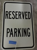 One 'Reserved Parking' Metal Sign / 18