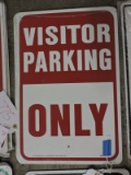 One 'Visitor Parking Only' Metal Sign / 18