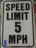Two 'Speed Limit 5 MPH' Metal Sign / 18