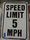 Two 'Speed Limit 5 MPH' Metal Sign / 18