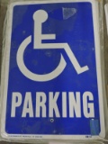 Two 'Handicap Parking' Metal Sign / 18