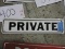 One Metal: PRIVATE Sign / 10