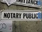 One Metal: NOTARY Sign / 10