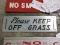 2 Metal: KEEP OFF GRASS Signs / 14