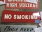 3 Metal: NO SMOKING Signs / 14