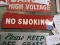 3 Metal: NO SMOKING Signs / 14
