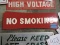 4 Metal: NO SMOKING Signs / 14